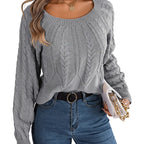 Sweater mit strukturierter Oberfläche und langen Ärmeln