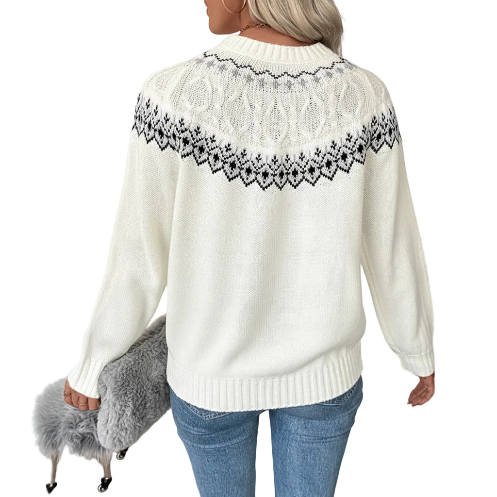 Damen Sweater mit normaler Länge und bequemer Passform