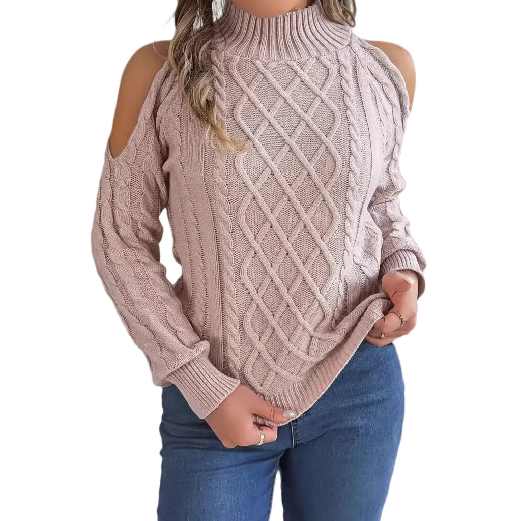 Sweater mit gedrehter Musterstruktur und langen Ärmeln