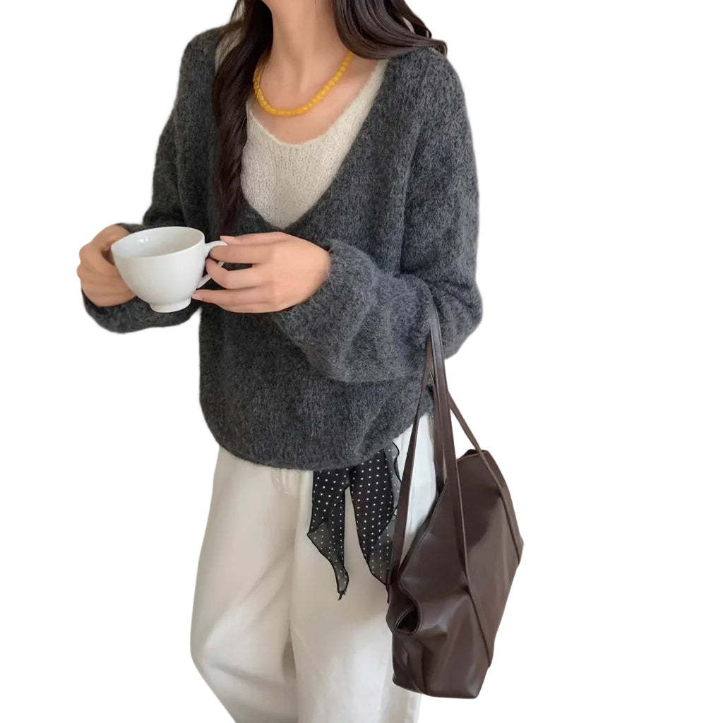 Damen Oberteil mit Layer Look und weichem Material