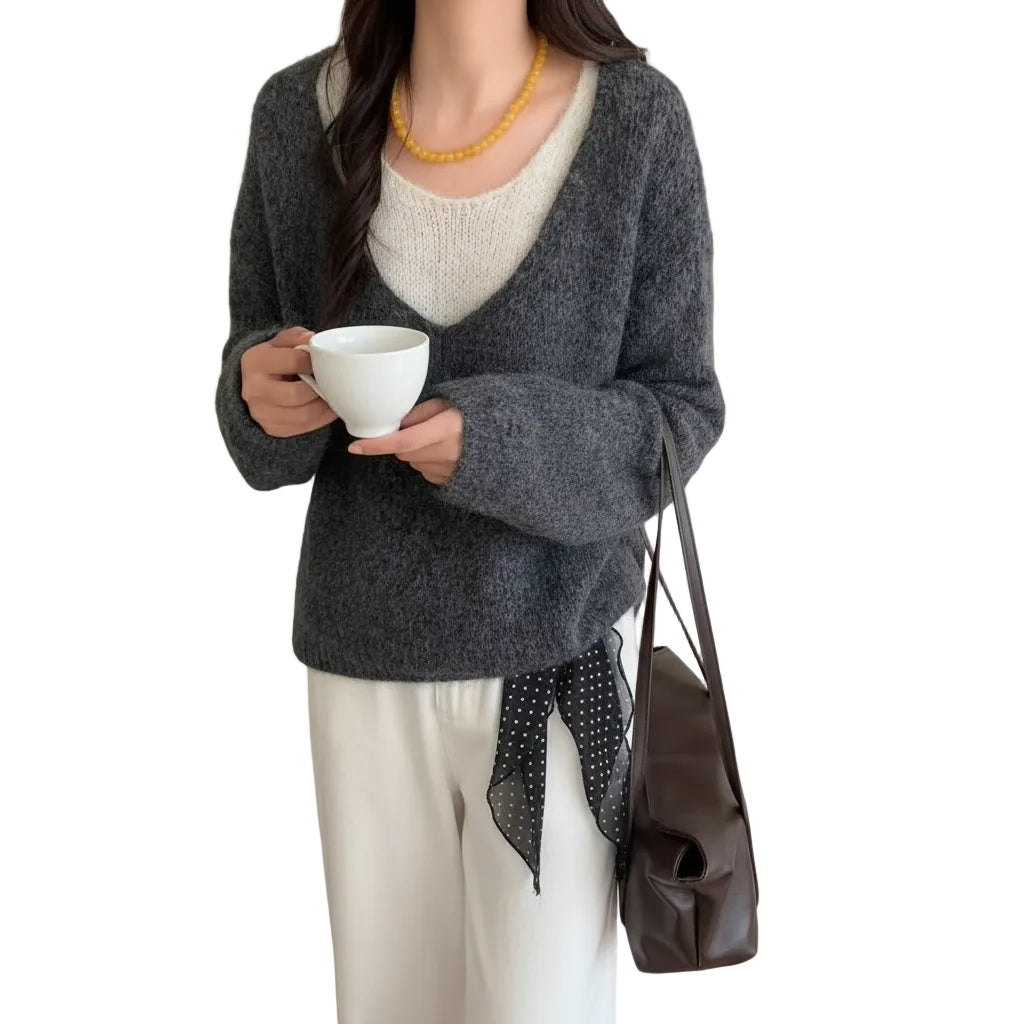 Sweater mit doppellagigem Stil und angenehmer Struktur