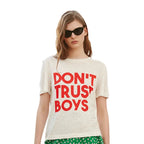 Damen Shirt mit Textmuster und angenehmem Material