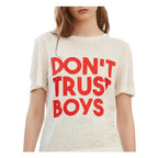 Kurzarm Shirt mit Buchstabenprint aus Baumwolle