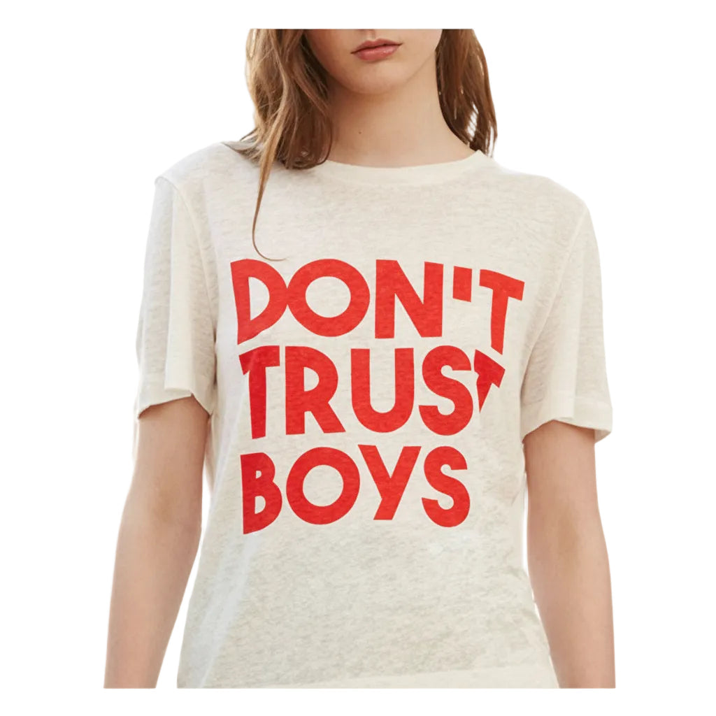 Kurzarm Shirt mit Buchstabenprint aus Baumwolle