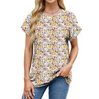 Minimalistisches Shirt mit Print und lockerem Stil