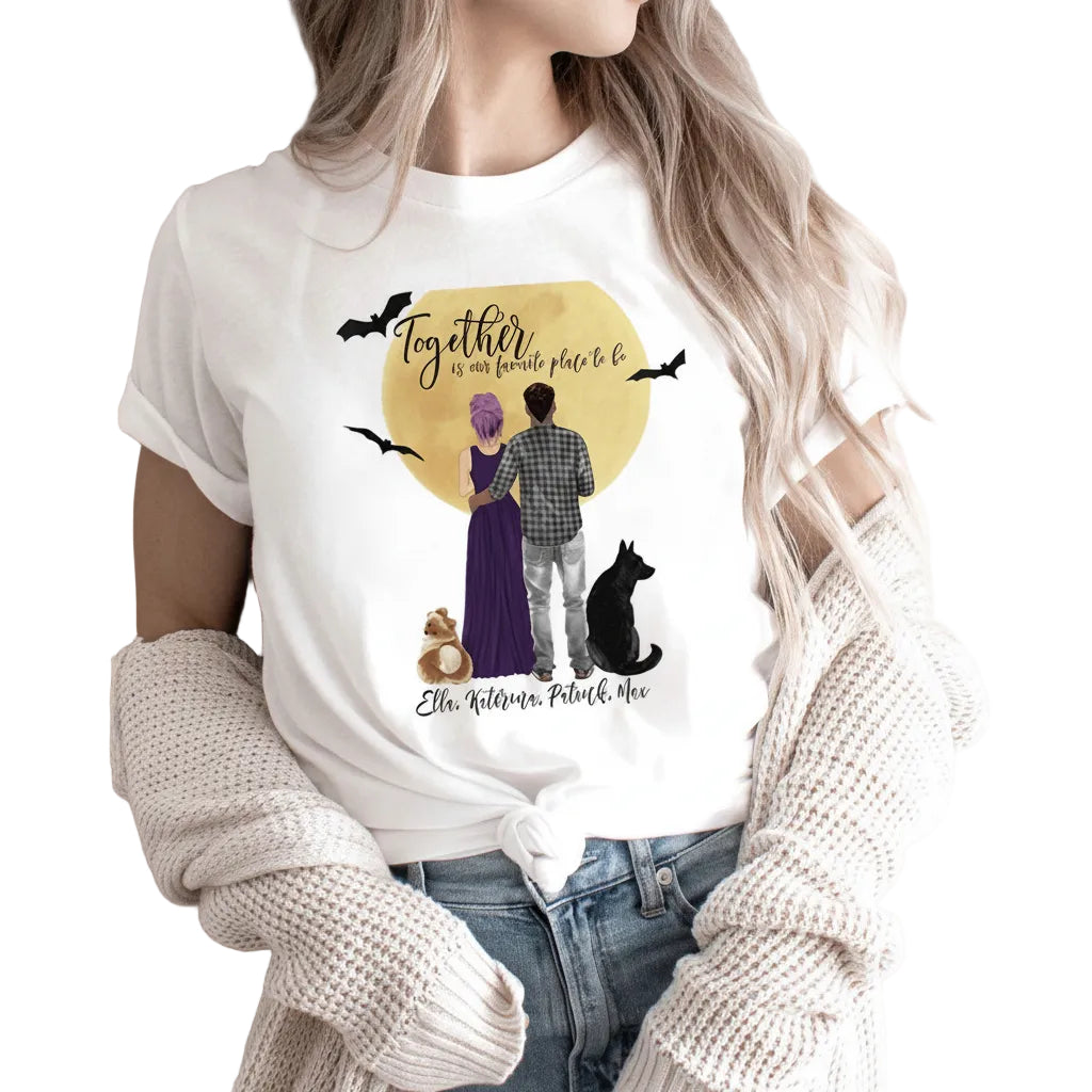 Damen Shirt mit Monddesign und weichem Baumwollmaterial